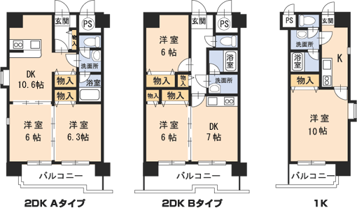 グランビュー東和・安曇野　部屋タイプ