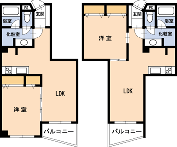 グランコート東和・安曇野　部屋タイプ